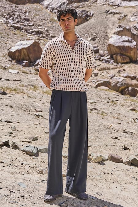 Dash And Dot Black Cotton Organic Knitted Pants 