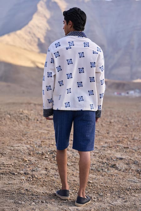 Dash And Dot Textured Knit Shorts 