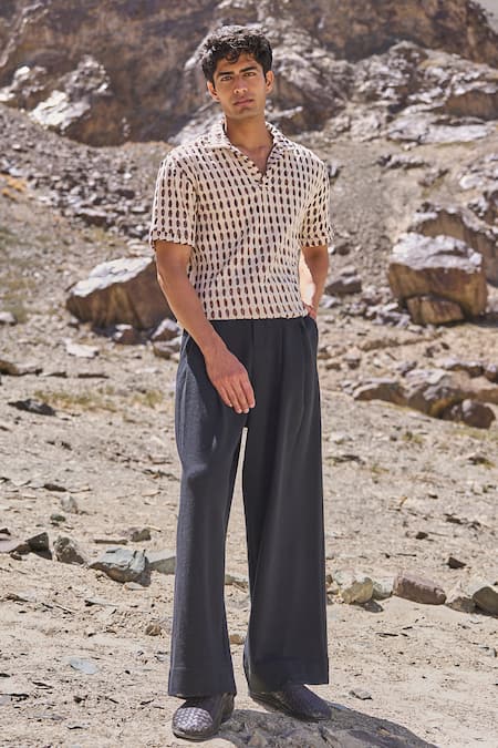 Dash And Dot Multi Color Jacquard Polo T-shirt Online at Aza Fashions Dash And Dot_Multi Color Jacquard Polo T-shirt _Online_at_Aza_Fashions