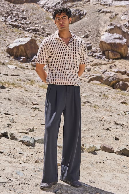 Buy Dash And Dot Multi Color Jacquard Polo T-shirt Online at Aza Fashions Buy_Dash And Dot_Multi Color Jacquard Polo T-shirt _Online_at_Aza_Fashions