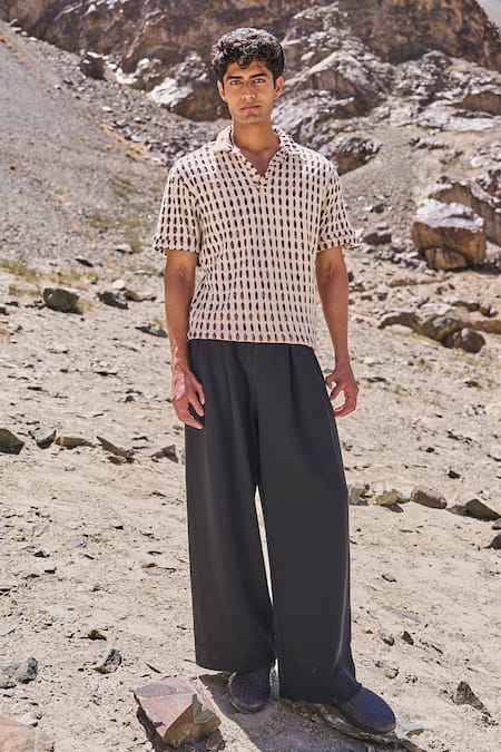 Shop Dash And Dot Multi Color Jacquard Polo T-shirt Shop_Dash And Dot_Multi Color Jacquard Polo T-shirt