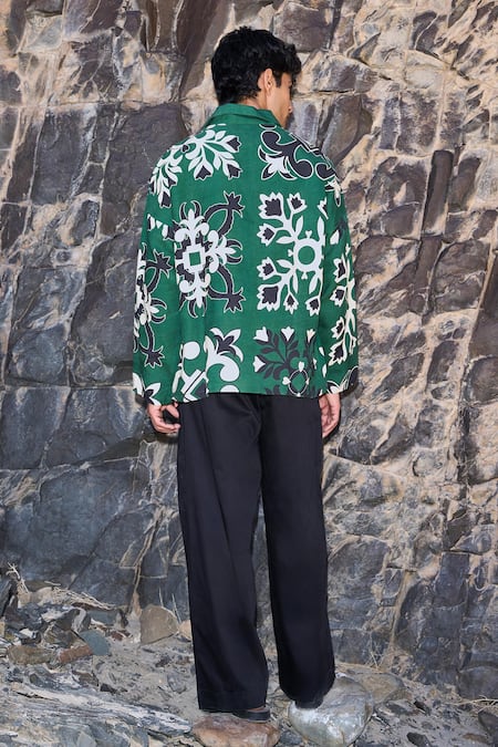 Shop Dash And Dot Black Cotton Inverted Pleat Pant at Aza Fashions Shop_Dash And Dot_Black Cotton Inverted Pleat Pant _at_Aza_Fashions