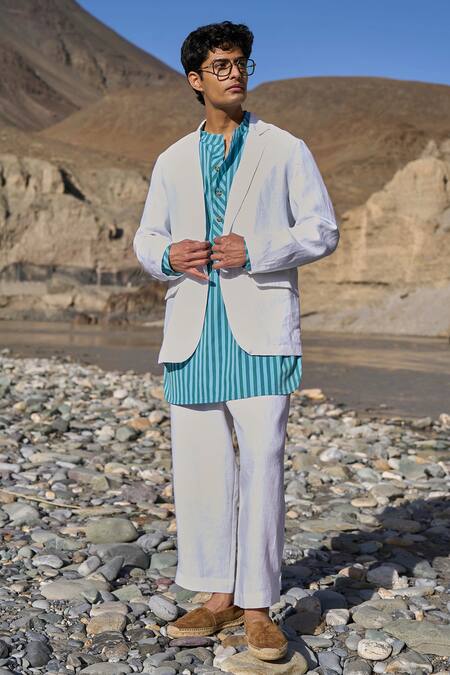 Buy Dash And Dot White Linen Adjustable Cuff Pant Online at Aza Fashions Buy_Dash And Dot_White Linen Adjustable Cuff Pant _Online_at_Aza_Fashions