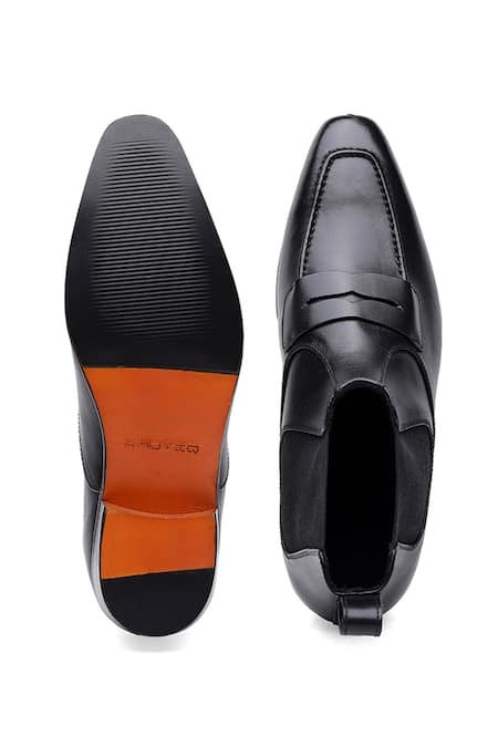 Shutiq_Black Leather Manalo Boots _Online_at_Aza_Fashions