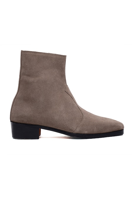 Shutiq_Brown Suede Jodhpur Boots _Online_at_Aza_Fashions