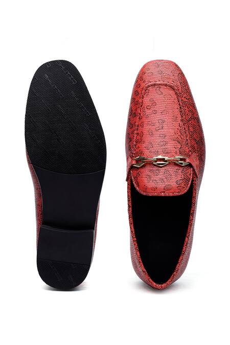 Shutiq_Burgundy Designer Python Print Shoes _Online_at_Aza_Fashions