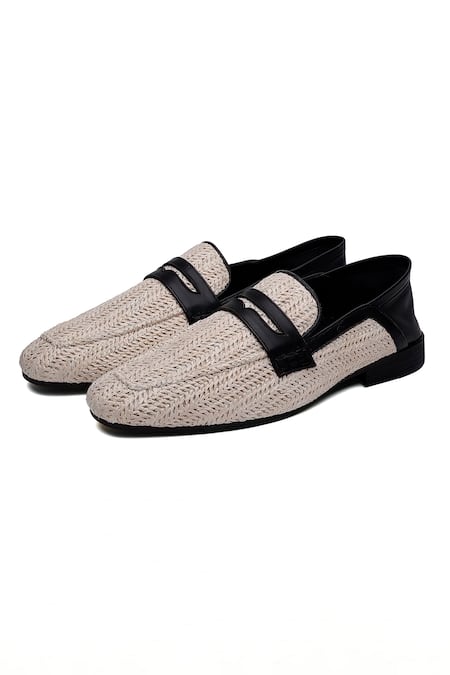 Shutiq Designer Ivory Slip-On Shoes 
