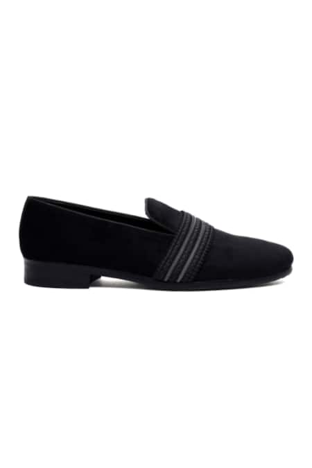 Shutiq_Black Designer Suede Shoes _Online_at_Aza_Fashions