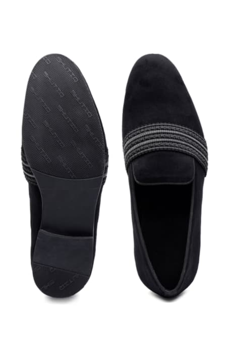 Buy_Shutiq_Black Designer Suede Shoes _Online_at_Aza_Fashions