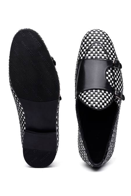 Buy_Shutiq_Black Designer Tessera Monk Shoes _Online_at_Aza_Fashions