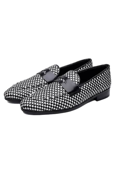Shutiq Tessera Bar Black & White Designer Shoes 