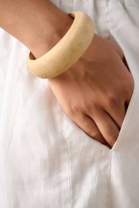 Ituvana_Pink Cotton, Linen Sweetheart Neck Madras Check Smocked Corset Pant Set _at_Aza_Fashions