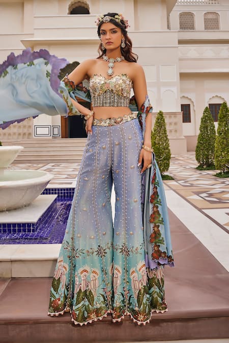 Nea By Nikita Tiwari Designer Blue Pant Set 