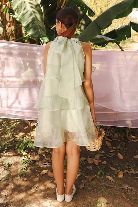 Marche Organza Mini Tier Dress 