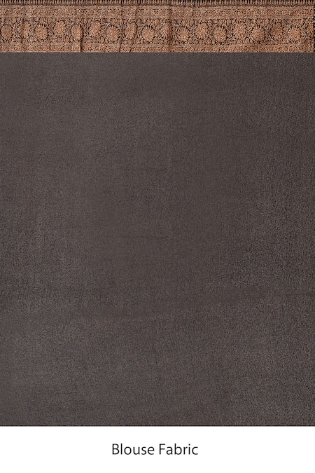 Shop_Naaritva India_Gray Crepe, Silk Zari Grey Banarasi Saree With Running Blouse _Online_at_Aza_Fashions