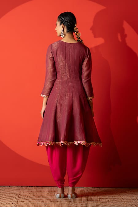 Yuvraani Jaipur Maroon Designer Kurta Set with Dupatta 