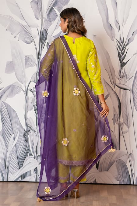 Yuvraani Jaipur Designer Green Kurta Set with Dupatta 