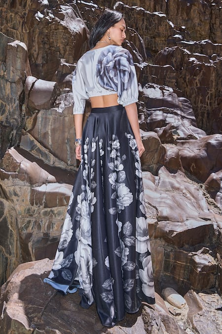 Dash And Dot Floral Print Maxi Skirt Set 