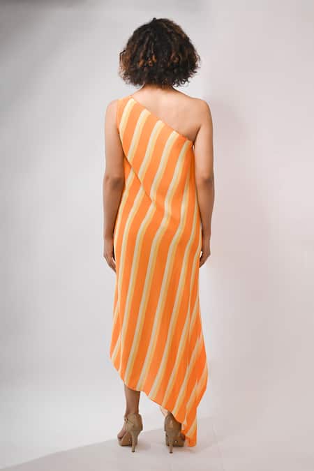 Rimi Nayak Bougainvillea Printed One Shoulder Dress 