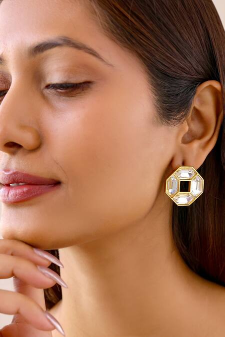 Bblingg White Crystals Cavana Mini Studs With Swarovski Online at Aza Fashions Bblingg_White Crystals Cavana Mini Studs With Swarovski _Online_at_Aza_Fashions