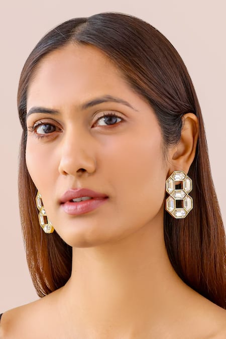 Bblingg White Crystals Cavana Double Studs With Swarovski Online at Aza Fashions Bblingg_White Crystals Cavana Double Studs With Swarovski _Online_at_Aza_Fashions