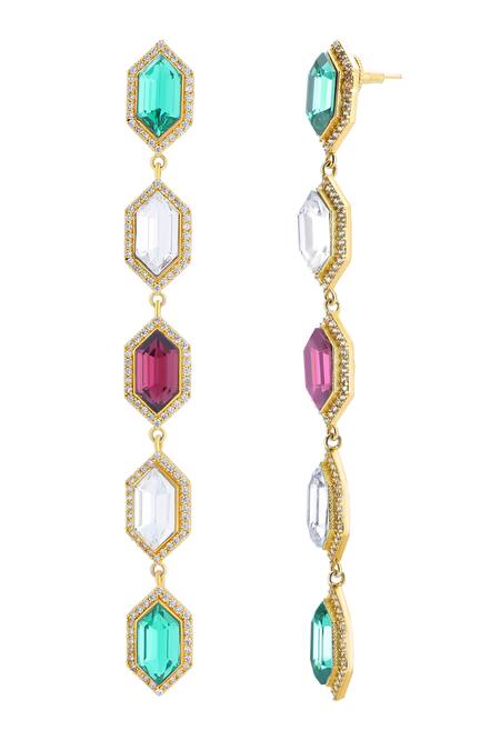 Buy Bblingg Multi Color Crystals Cavi Danglers With Online at Aza Fashions Buy_Bblingg_Multi Color Crystals Cavi Danglers With _Online_at_Aza_Fashions