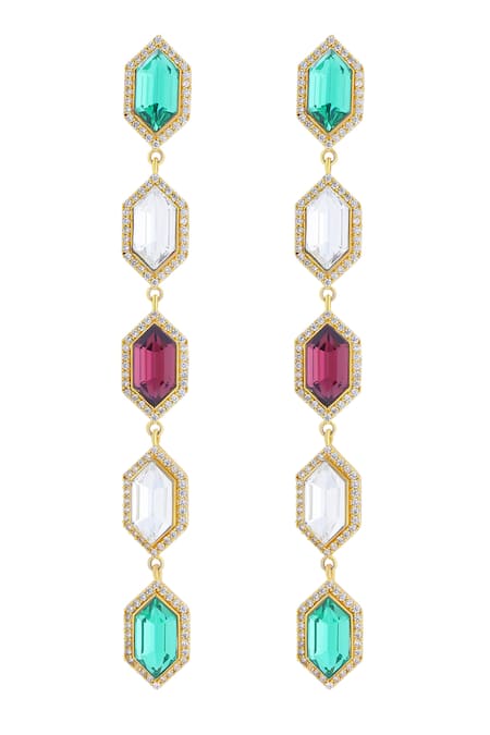 Bblingg Multi Color Crystals Cavi Danglers With Online at Aza Fashions Bblingg_Multi Color Crystals Cavi Danglers With _Online_at_Aza_Fashions