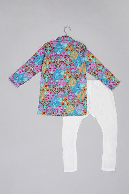 Little Brats Designer Floral Kurta & Pajama Set 