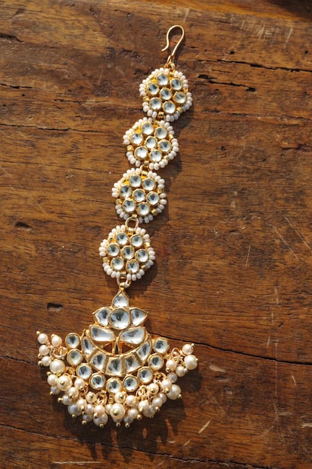 Paisley Pop Kundan & Pearls Maangtikka 