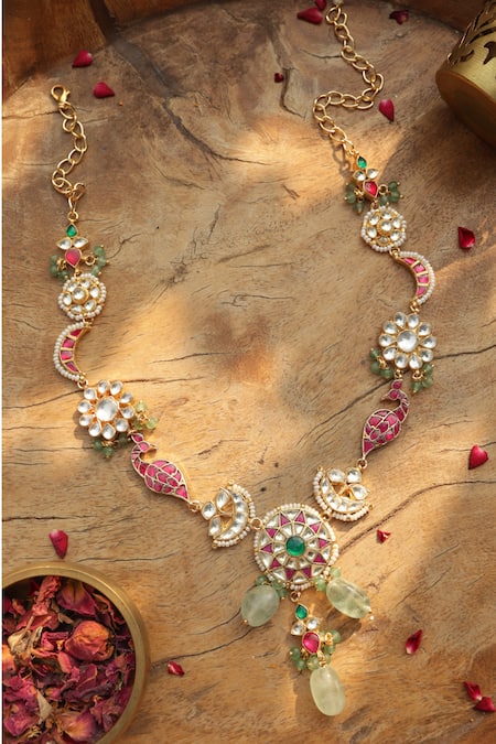 Paisley Pop Multicolored Kundan Necklace 