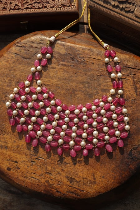 Paisley Pop Designer Pink Necklace 