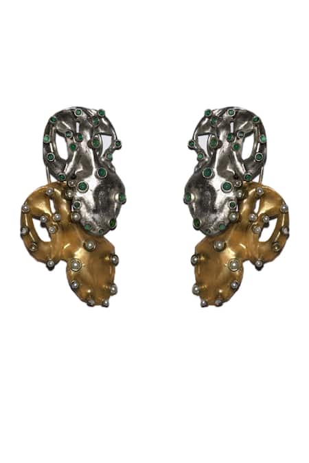 AK-OK Emerald Dusk Designer Earrings 