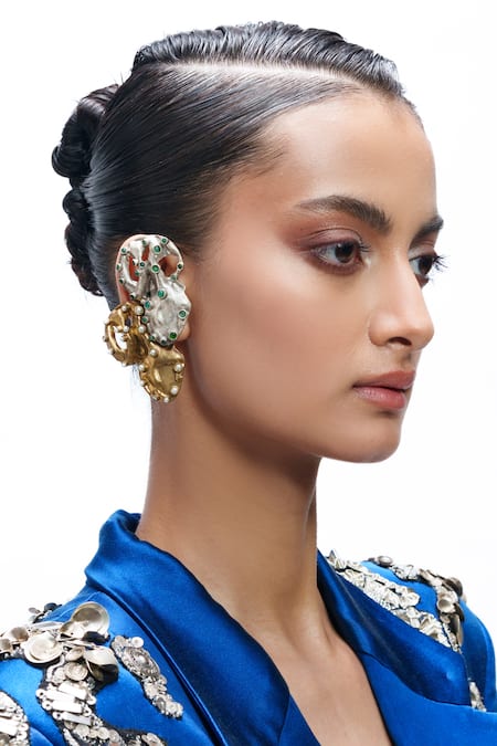 AK-OK Emerald Dusk Designer Earrings 