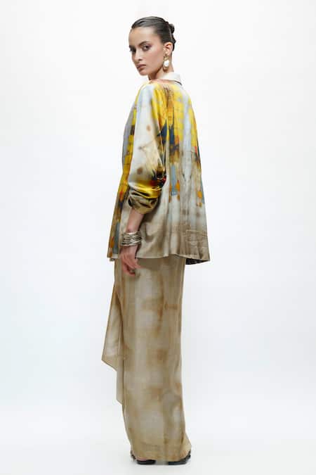 Shop_AK-OK_Gold Plated Pearls Luna Shell Drop Earrings _Online_at_Aza_Fashions