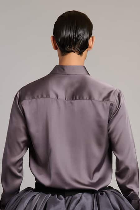 Siddartha Tytler Charcoal Satin Shirt 