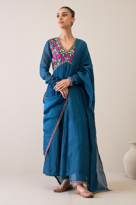 Roohbyridhimaa Rimjhim Embroidered Anarkali Set 