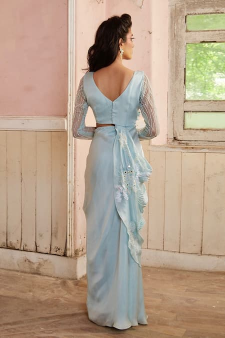 PIRI INDIA Powder Blue Designer Gown 