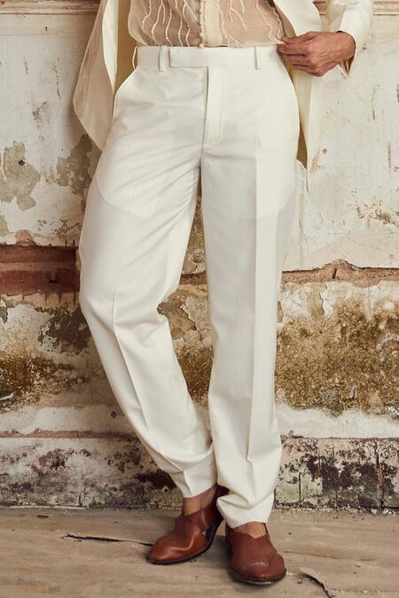 Shop_PIRI INDIA_Ivory Organza Embroidery Designer Jacket Set _Online_at_Aza_Fashions