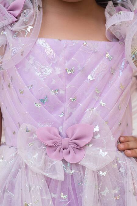 Fayon Kids Purple Net Sequins Designer Dress Online at Aza Fashions Fayon Kids_Purple Net Sequins Designer Dress _Online_at_Aza_Fashions