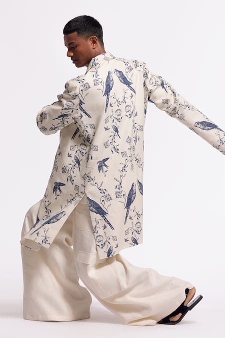 Shop Balance By Rohit Bal Ivory Linen Designer Jacket Online at Aza Fashions Shop_Balance By Rohit Bal_Ivory Linen Designer Jacket _Online_at_Aza_Fashions