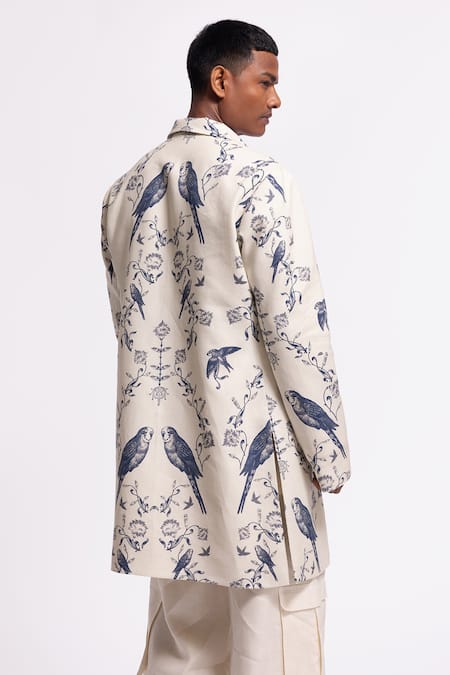 Shop Balance By Rohit Bal Ivory Linen Designer Jacket at Aza Fashions Shop_Balance By Rohit Bal_Ivory Linen Designer Jacket _at_Aza_Fashions