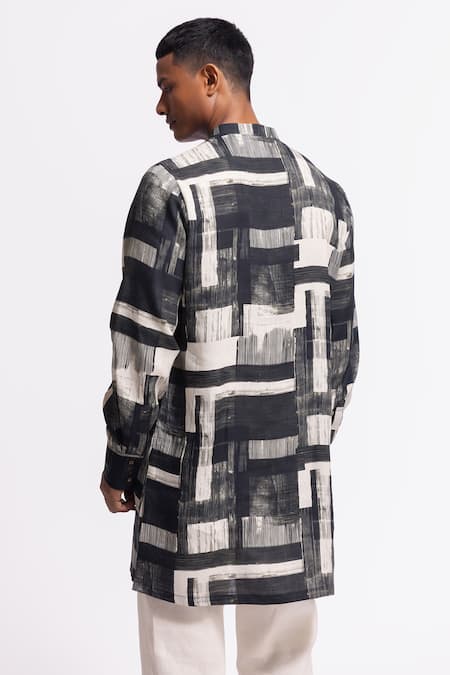 Balance By Rohit Bal Designer Abstract Print Kurta 