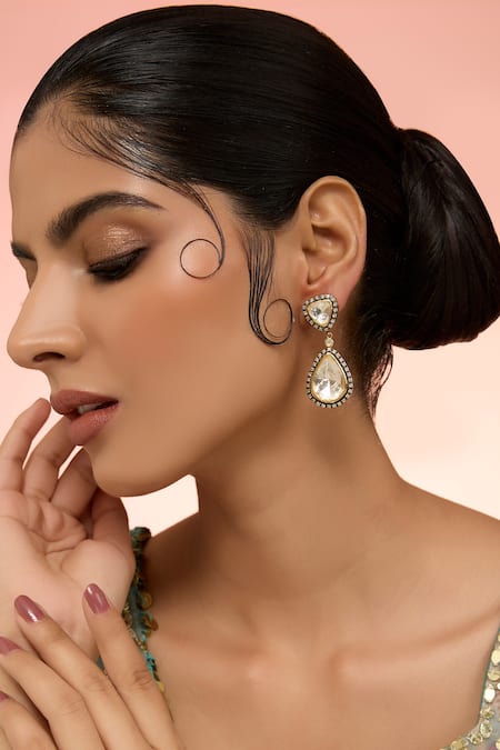 Karisa Designs Ora Moissanite Gold Plated Earrings 