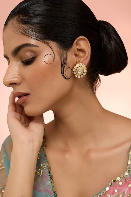 Karisa Designs Phool Moissanite Earrings 