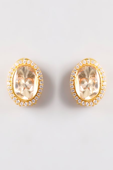 Karisa Designs Phool Moissanite Earrings 