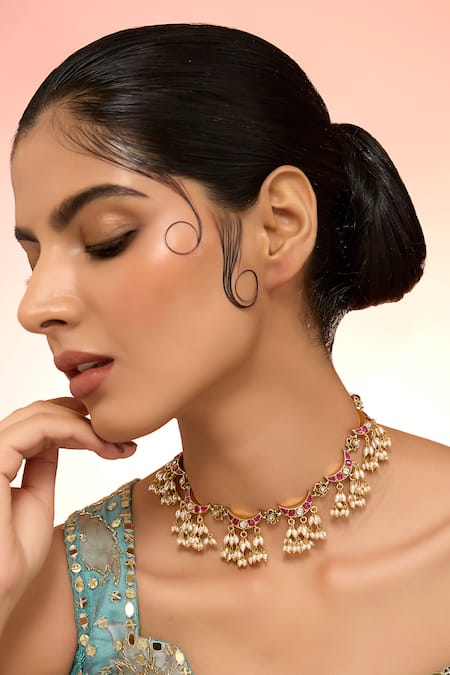 Karisa Designs Chaand Pearl Necklace 