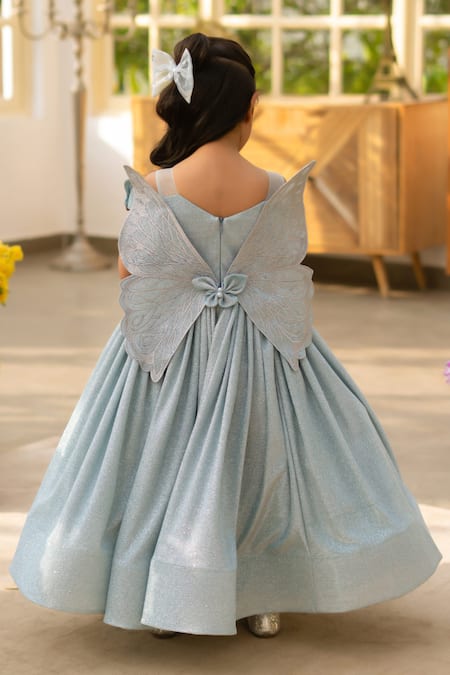 Fayon Kids Shimmer Blue Designer Dress 