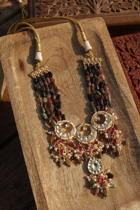 Paisley Pop Multicolored Kundan Choker Necklace 