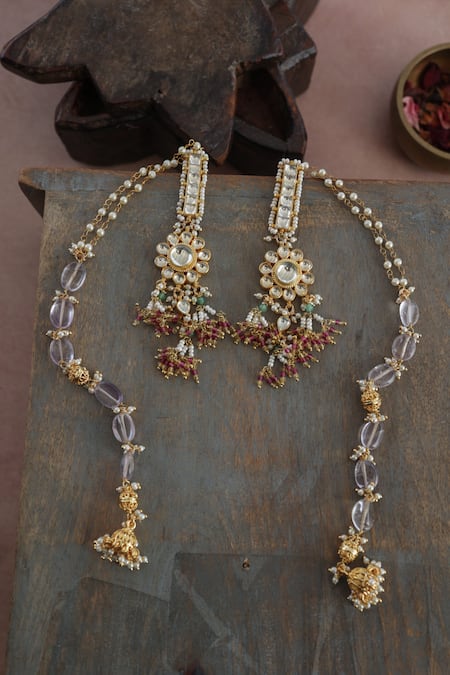 Paisley Pop Kundan Jhumki Earrings 