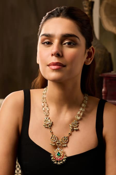 Paisley Pop Designer Kundan Necklace 